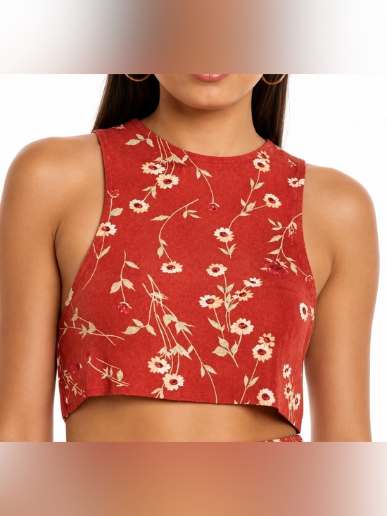 DANIELLE BERNSTEIN Tops - Danielle Bernstein x WeWoreWhat NWT floral cropped tank top, XS